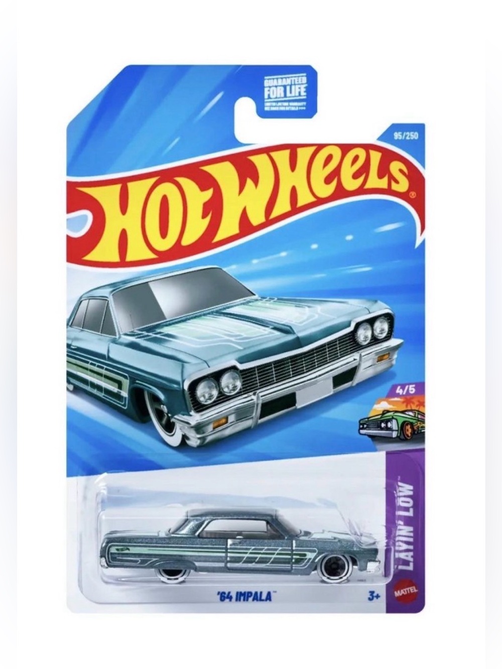 Hot Wheels Layin’ Low 1964 Chevrolet Impala #95/250 4/5 Mainline – New 2026